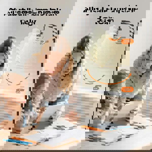 Emitto Standing Floor Lamp Living Room with Led Light Corner Remote Foot Switch