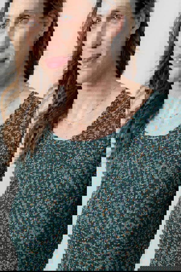 Lily & Me Halmore Long Sleeve Jersey Dress Green