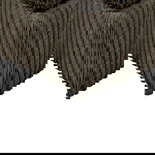 SQUAREBOXX Dylan Jumbo Cord Fabric Footstool in Chocolate