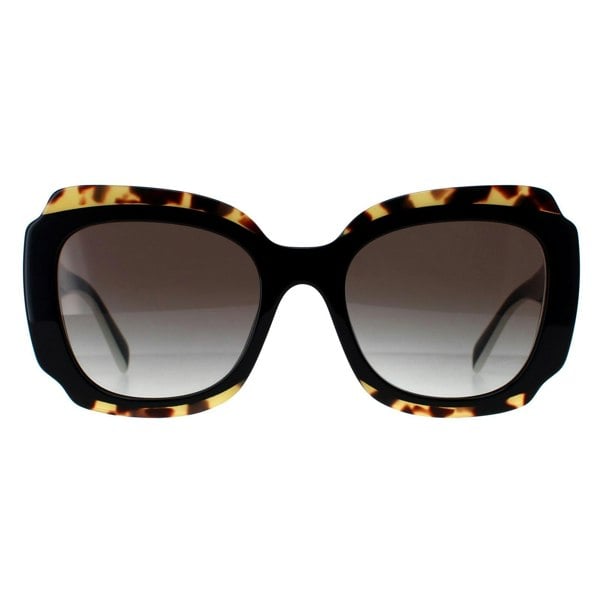 Prada Sunglasses PR16YS 01M0A7 Black and Medium Tortoise Light Grey Gradient