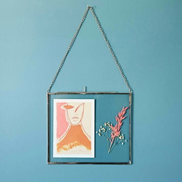 Paper High Dia Silver Recycled Glass Hanging Photo Frame