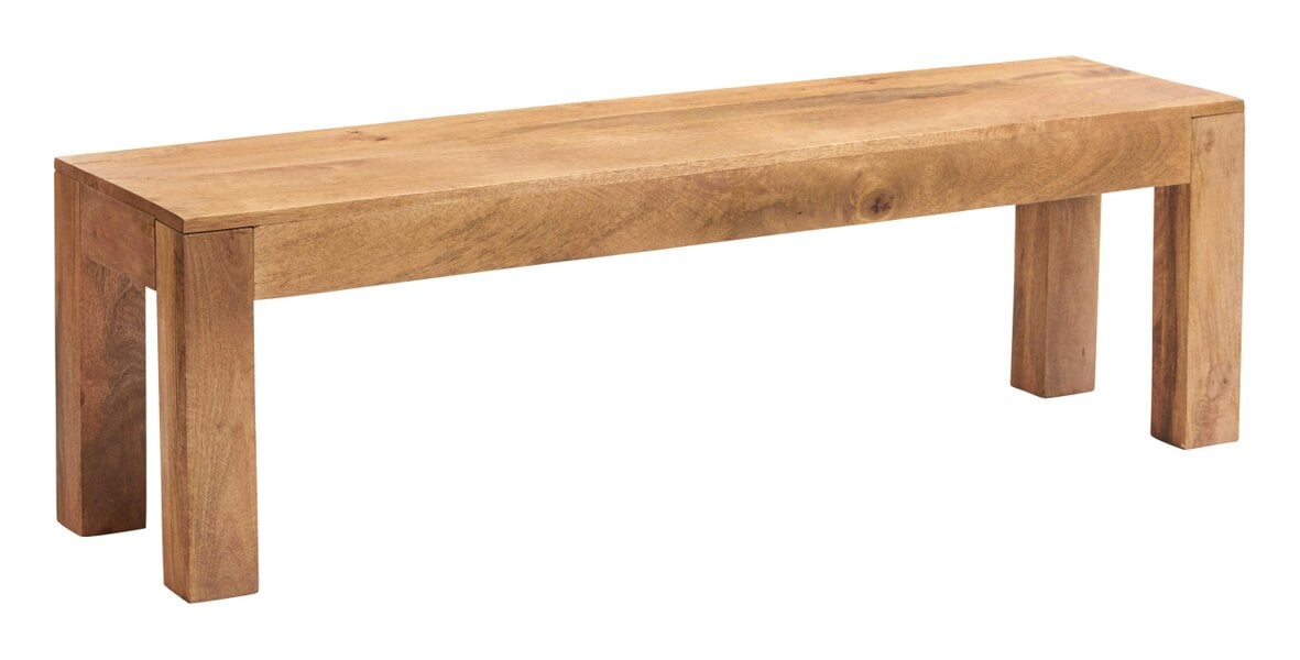 Wyld Haus Manila Solid Light Mango Wood Bench