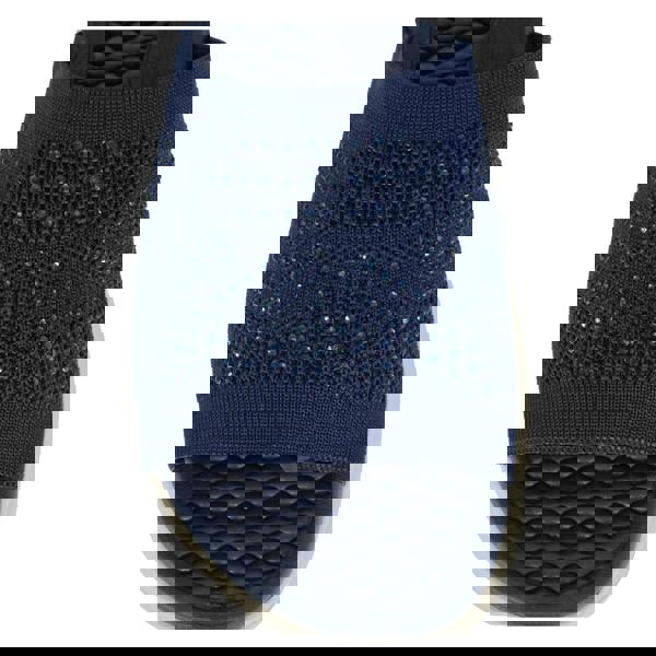 Cipriata Womens/Ladies Eliana Diamante Sliders - Navy Blue - 