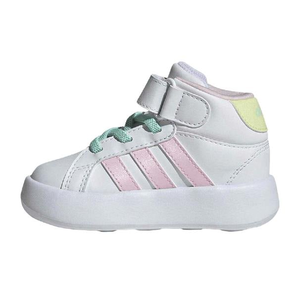 Adidas Childrens/Kids Grand Court Mid Cut Trainers - White - 