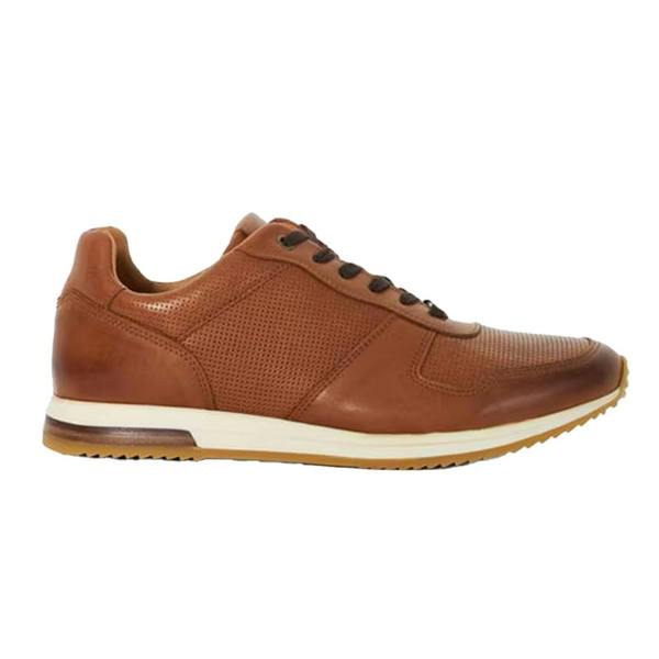 Dune London Mens Trilogy Suede Trainers - Tan - 