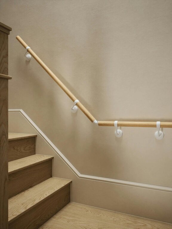 Handrails Direct Arden Natural Pine Quarter Landing Handrail