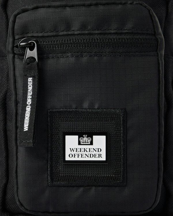 WEEKEND OFFENDER Ripstop Small Crossbody Bag - Black