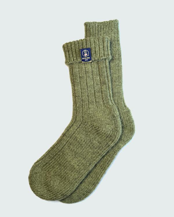Jemsox British Wool Boot Socks – Dark Apple | 100% British Wool Luxury Boot Socks