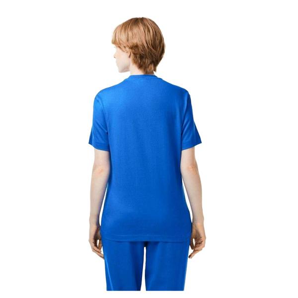 Lacoste Unisex Adult Club Printed Heavy Cotton T-Shirt - Blue - 