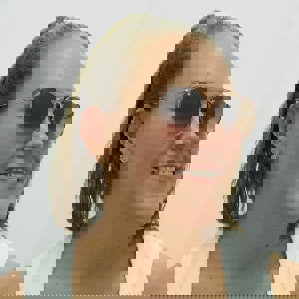 Ray-Ban Sunglasses Round Double Bridge 3647N 9069A5 Pink Pink Gradient Brown