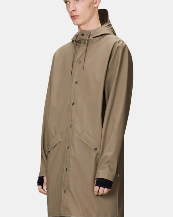 Rains Long Unisex Jacket - 133 Beige