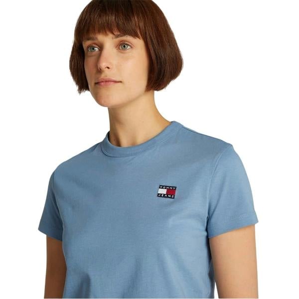 Tommy Jeans Womens/Ladies Badge Crew Neck Regular T-Shirt - Blue - 