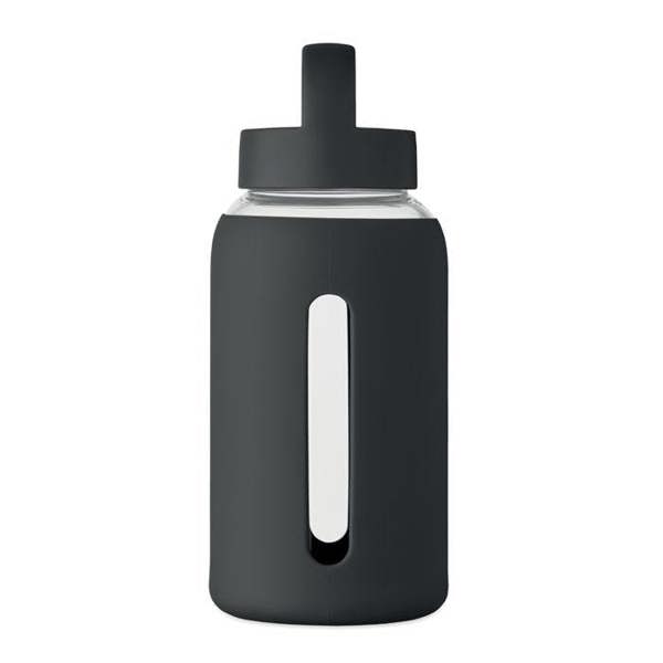 MidOcean Boris Borosilicate Glass 600ml Water Bottle - Black - 