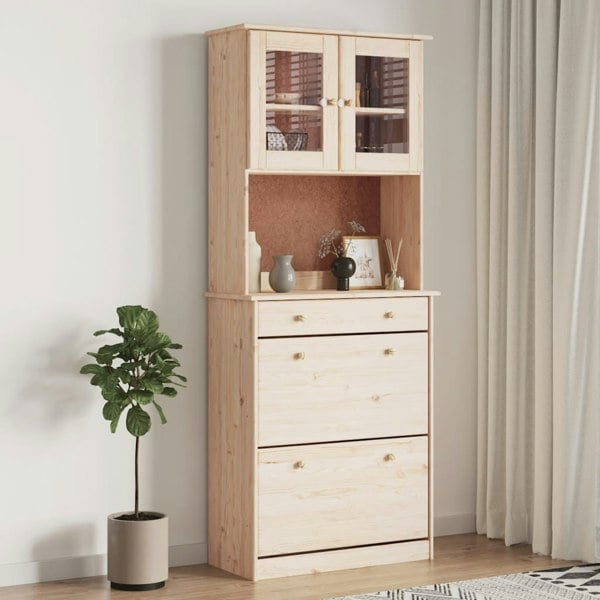 Berkfield Highboard ALTA 77x35x188 cm Solid Wood Pine