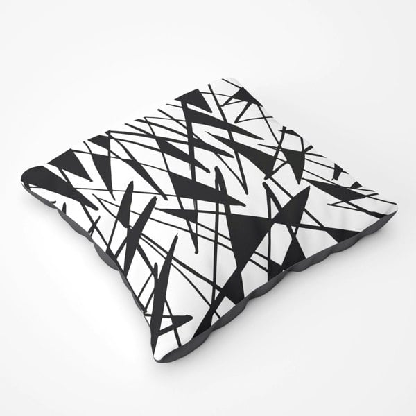 Warren Reed Brush Abstract Pattern Floor Cushion