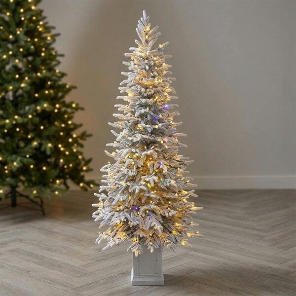 Garden Greatness 5ft Heritage Fir Pre-Lit Flocked Christmas Tree