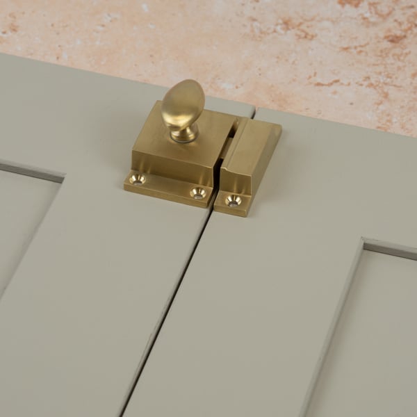 Handle & Home Satin Brass Cabinet Latch