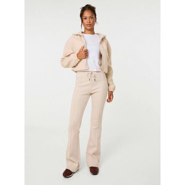 Pink Vanilla Cropped Zip Through Hoodie
