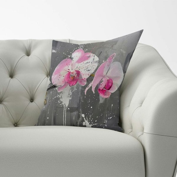 Warren Reed Pink Orchids Splashart Cushions