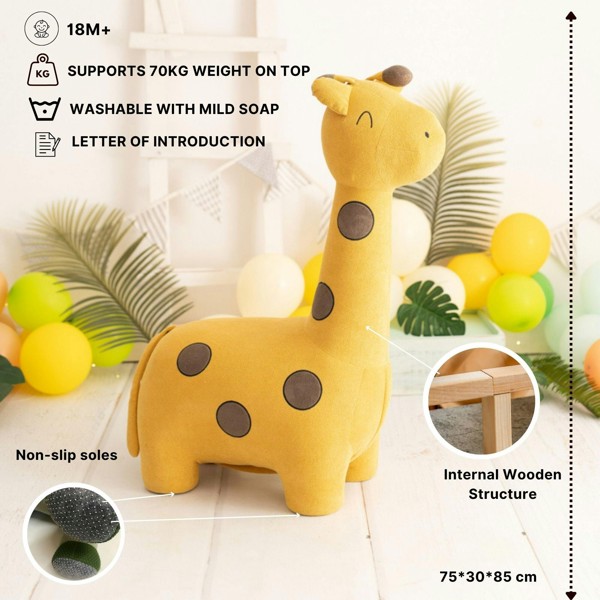 CROCHETTS Large giraffe plush with auxiliary seat for children 4049