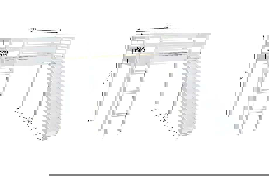 Comfy Living Practical 3ft Wooden Mid Sleeper Bed - A Stylish and Space-Efficient Choice for Your Child’s Bedroom