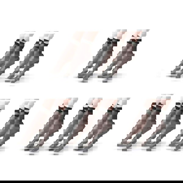 Anysox 10 Pairs Free Size Fashion Socks High Quality Velvet Silk Spring Summer Breathable Soft Cotton Bottom Wicking Slip-resistant for Women Black