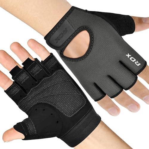 RDX Sports GYM WEIGHT LIFTING GLOVES T1 GREY