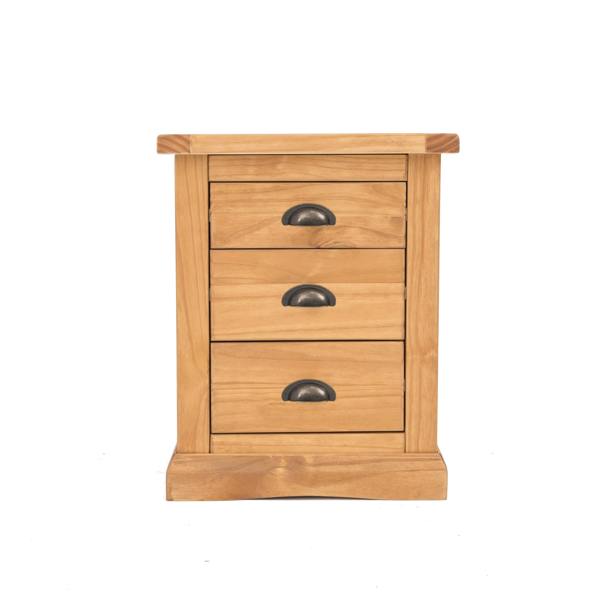 Lucca 3 Drawer Bedside Table