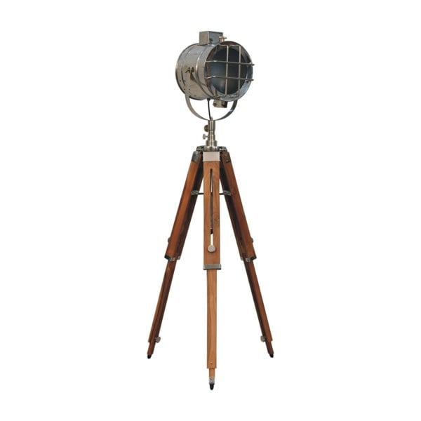 Artisan Furniture Caged Chrome Spotlight Floor Lamp