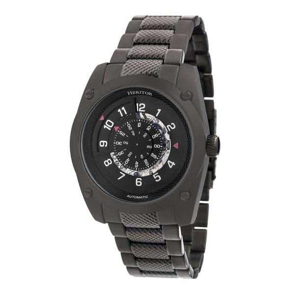 Heritor Automatic Daniels Semi-Skeleton Bracelet Watch - Black - HERHR7402
