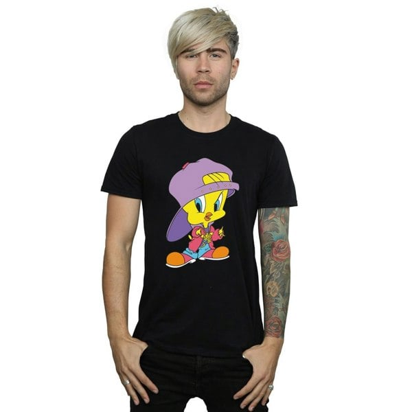 Looney Tunes Mens Tweety Pie Hip Hop T-Shirt - Black