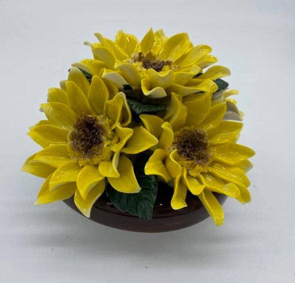 Memorials Direct Cluster of Ceramic Sunflowers