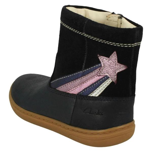 Clarks Girls Clarks Shooting Star Detailed Boots Flash Shine T