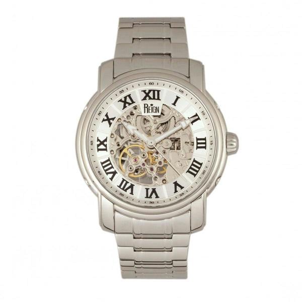 Reign Kahn Automatic Skeleton Bracelet Watch - Silver - REIRN4301