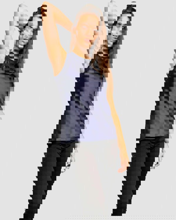 Armani Exchange Womens Layered Satin Blouse - Blueberry Jelly