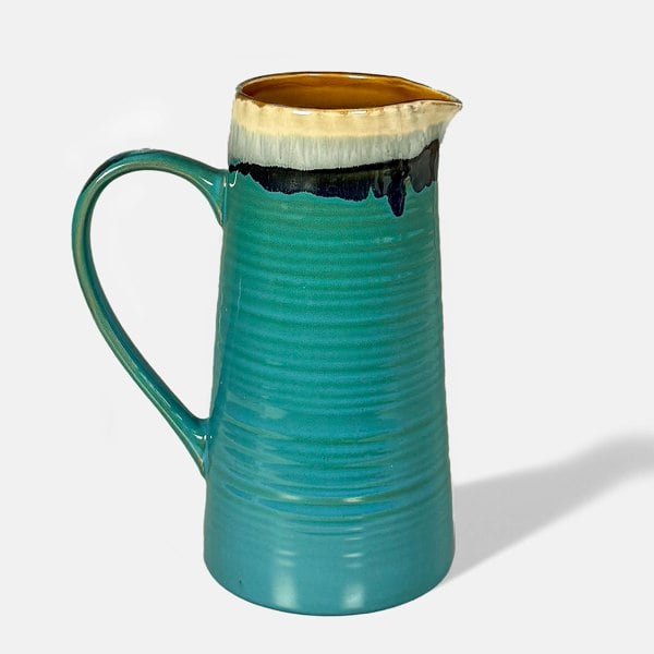 Scandi Home Terra Fusion 1.8L Teal Reactive Glaze Ceramic Jug