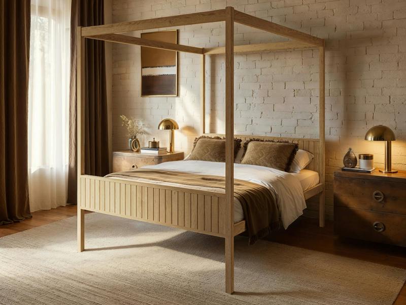 Flair Maddy 4 Poster Bed Natural