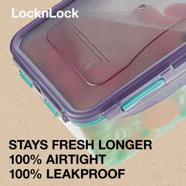 LocknLock Rectangular Eco Food Containers with Lids, 5 x 1L