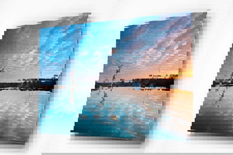 wall art of windmill on norfolk broads