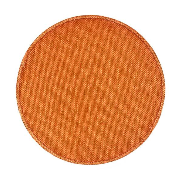 Desert Sun Orange Textured Linen Pendant Lighting Shade with Diffuser Image 5