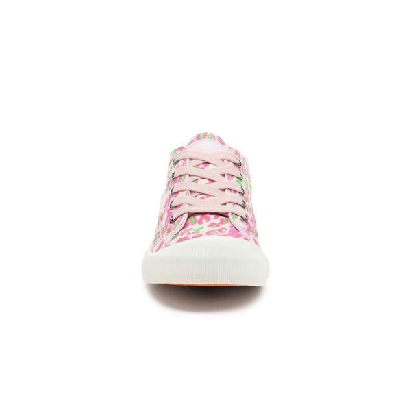 Rocket Dog JAZZIN SNAP Canvas Trainers   in  Pink