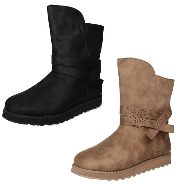 Skechers Ladies Skechers Warm Tech Memory Foam Boots Keepsakes 2.0 Night Peaks