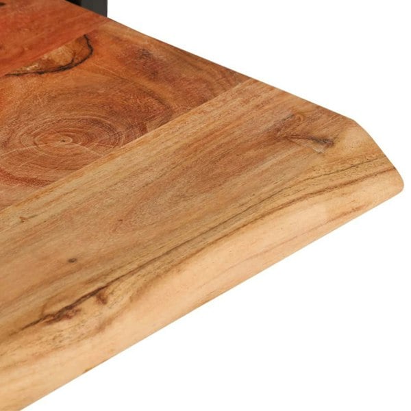 Berkfield Wall Shelves 2 pcs 80x25x35 cm Solid Wood Acacia and Steel