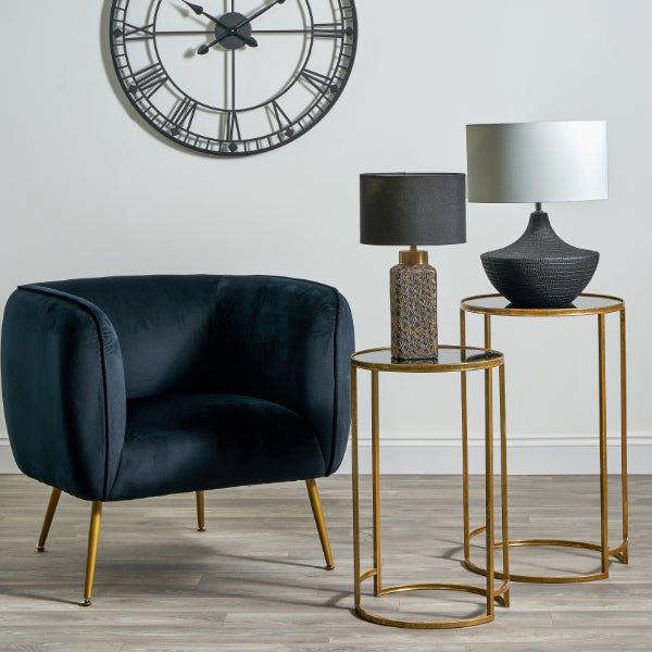 Pagazzi Lighting Denisa Black & Gold Ceramic Table Lamp