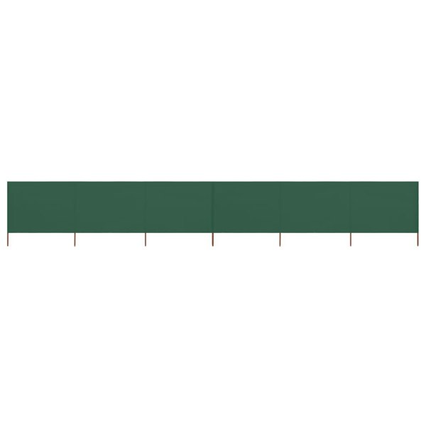 Berkfield 6-panel Wind Screen Fabric 800x160 cm Green