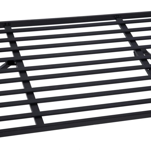 Wyld Haus Katoba Metal Black 2 Seater Garden Arch Bench With Trellis For Climbing Plants
