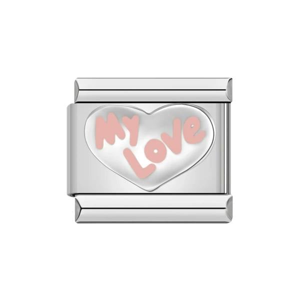 Serafina My Love White Heart | Italian Style Bracelet Charm
