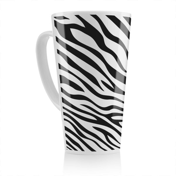 Benjamin Tate Design Print Of Zebra Stripes Latte Mug