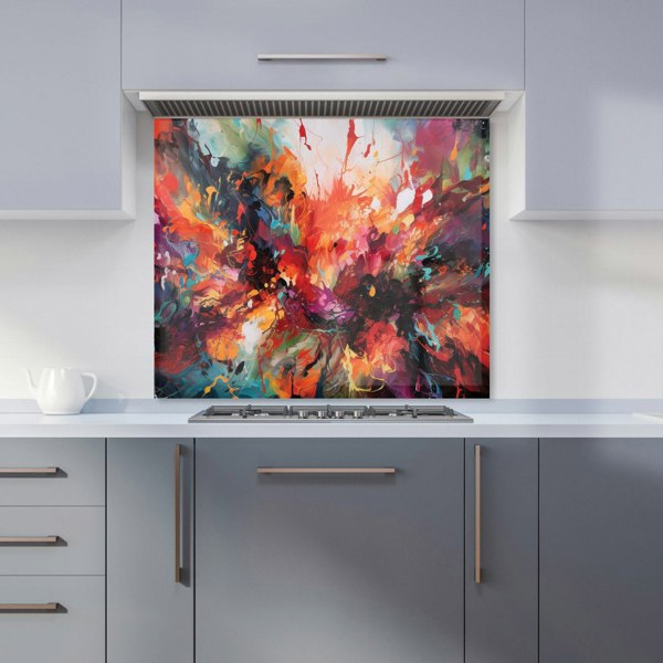 Warren Reed - Designer A Vibrant Abstract Painting Of Halloween Kitchen Splashback