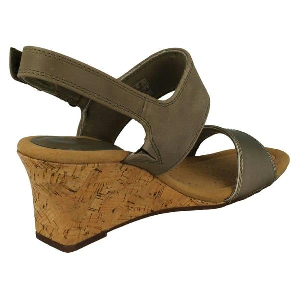 Clarks Ladies Clarks Wedge Heeled Strappy Sandals Kyarra Faye